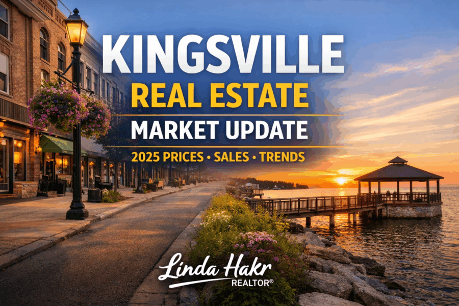 Kingsville Ontario real estate market update showing 2025 home prices, sales trends, and housing market statistics in Windsor-Essex