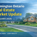 Leamington Ontario real estate market update February 2026 showing residential homes and market report title by Linda Hakr REALTOR®