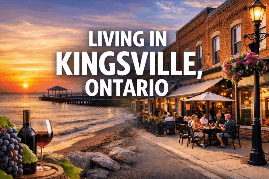 Living in Kingsville featuring Lake Erie waterfront, charming downtown, and wine country lifestyle